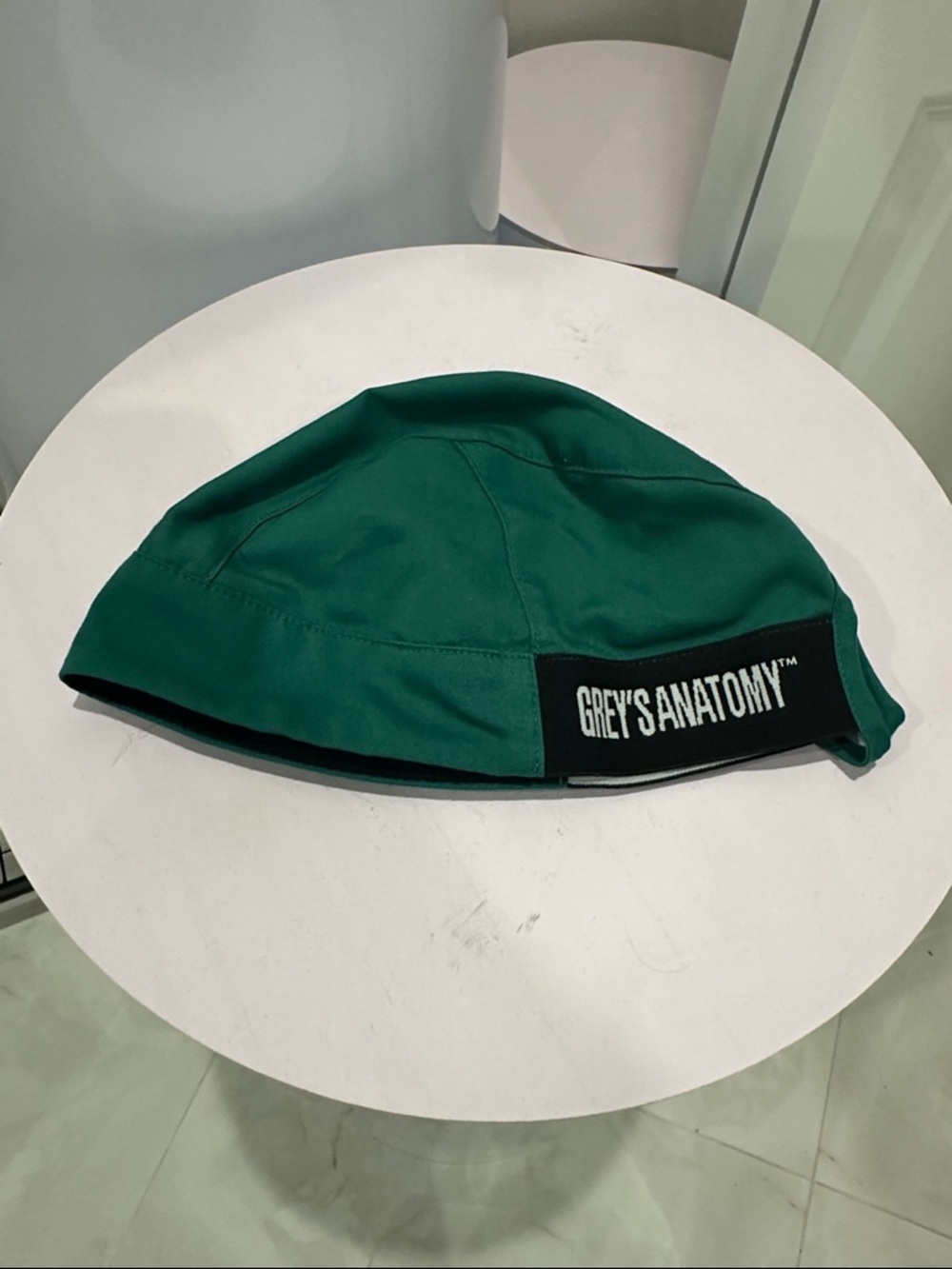Grey's Anatomy Hunter Green Surgical Cap with Black Trim